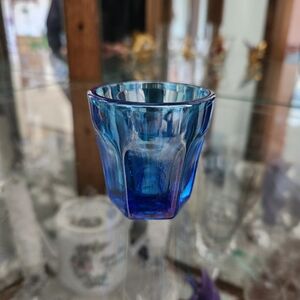 Vintage Blue Carnival Shot Glass